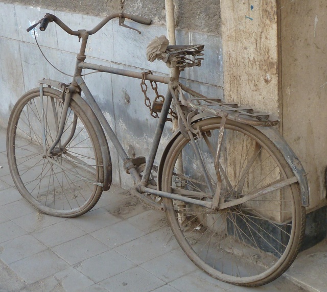 This bike in Egypt looked a little worse for lack of use! Maybe they lost the key?