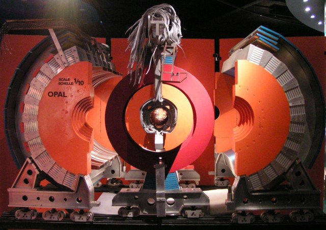 This is a scale model of one of the other detectors OPAL