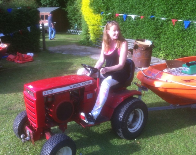 Me driving a Red Tractor