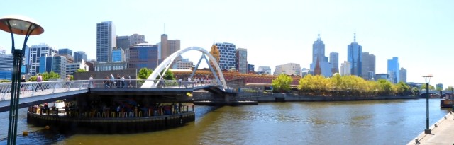 Foot Bridge and the Yarra River