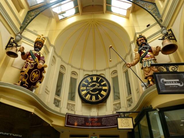 Gog and Magog in the Royal Arcade Melbourne