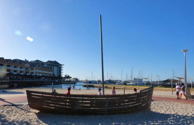 Boat on a beach in Mandurah